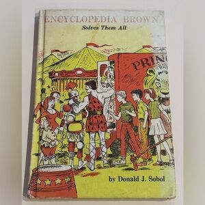 Vintage Encyclopedia Brown Solves Them All by Donald J. Sobol HC Weekly Reader